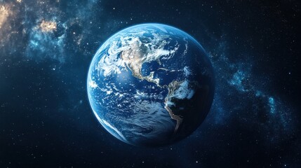 A stunning view of Earth from space, showcasing its vibrant colors and the beauty of our planet.
