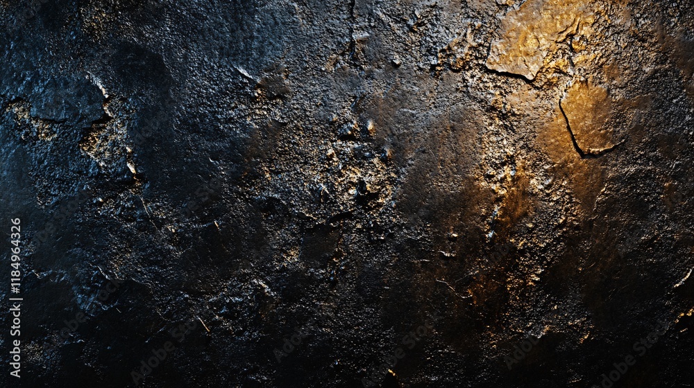 Poster dark and golden textured wall creating a dramatic background