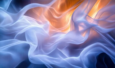 Obraz premium The image shows abstract white drapes flowing and blending together, creating an ethereal, dreamlike effect.