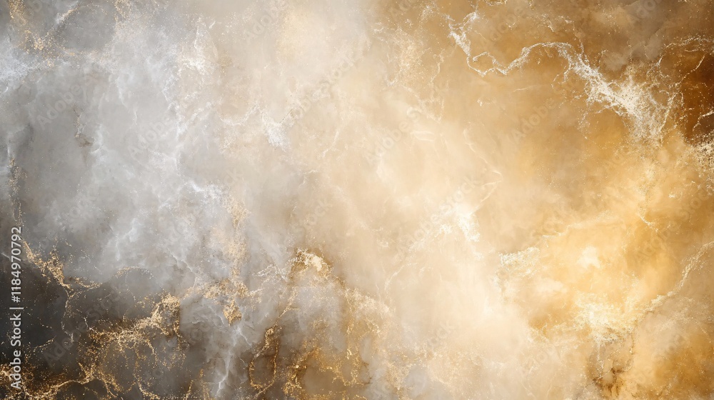 Aufkleber Gold veins running through marble slab creating luxurious background