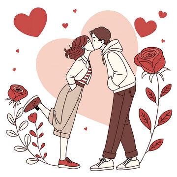 valentine day couple kiss romantic coupel