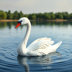 Fototapeta premium swan on the water
