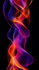 Obraz premium Mesmerizing abstract waves in smooth gradient curves blend seamlessly with soft lighting, evoking a sense of fluidity and transformation. Symbolizing chaos, harmony, and the beauty of impermanence. 