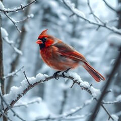 robin in snow