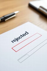 Employment application form reflecting struggles faced by retirees with a bold rejection stamp