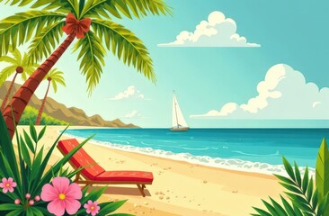Summer Poster Banner. Promotion design for Summer