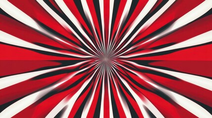 Fototapeta premium Red and White Striped Abstract Art