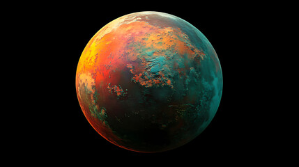 3D Rendered Glowing Planet with Vibrant Atmosphere and Cosmic Details
