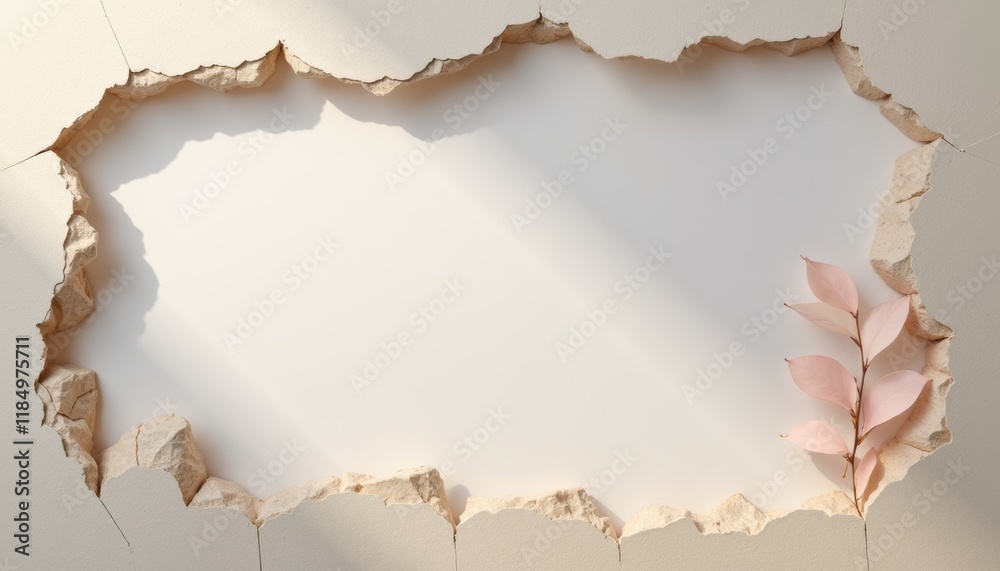 Poster Paper cut mockup with a simple, elegant design, showcasing layers of textured paper with soft lighting and minimal clutter