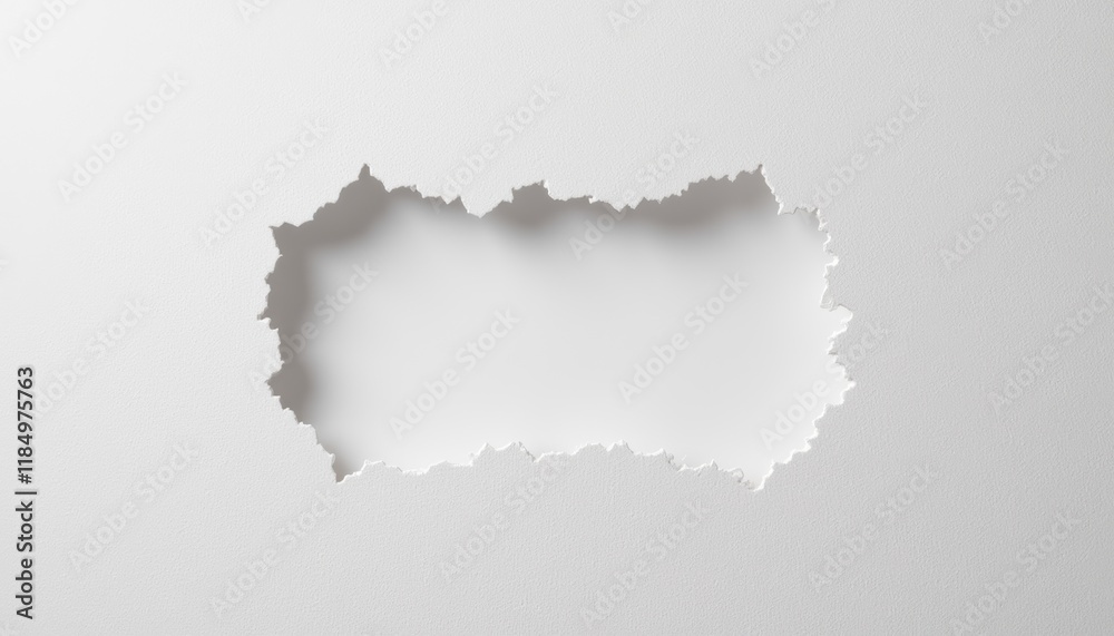 Poster Minimalistic mockup of a paper cut design on textured paper, with subtle shadows to emphasize the layers and depth