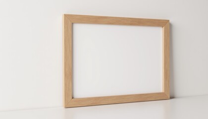 Realistic picture frame mockup with a text placeholder, placed on a neutral background, focusing on the frame’s texture and clean design