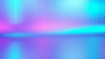 Polished Metallic Surface with Vertical Stripes in Teal to Purple Gradient