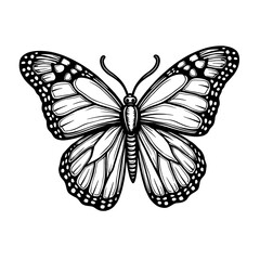 Fototapeta premium Detailed Monarch Butterfly Wings Pattern Design