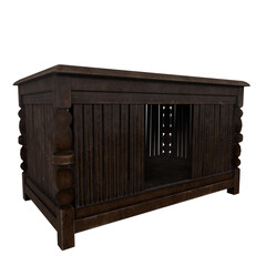 wooden cabinet isolated on transparent