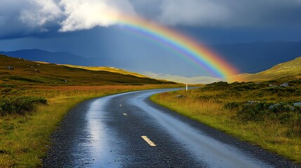A Road Leading Toward the Horizon, Open and Inviting with Endless Possibilities Ahead