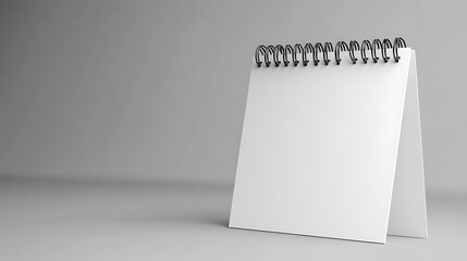 clean and minimal white paper desk calendar isolated with clear space for adding personal or work-related dates
