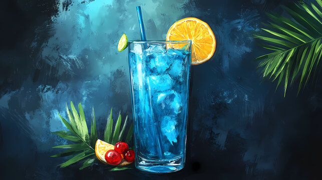Seabreeze cocktail, seabreeze drink. seabreeze. illustration. Seabreeze. Illustration