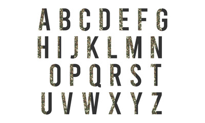 Half Camouflage Pattern Fonts