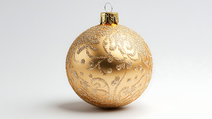 isolated gold christmas ball for holiday decorations with shiny golden ornament effect perfect for festive design projects
