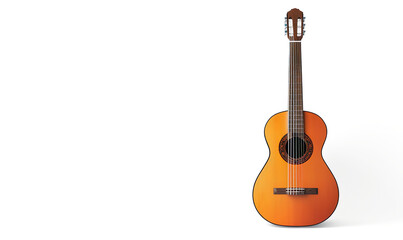 Naklejka premium Classical acoustic guitar on a transparent background 