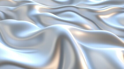 Obraz premium Texture of white cosmetic cream, sunscreen, milk or yogurt surface with ripple and waves. Abstract background with liquid dairy product splash or smooth satin drapery, vector. 3D Illustration