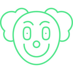 Clown Face icon single vector illustration