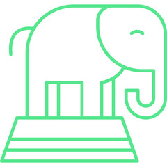 Elephant Performing icon single vector illustration