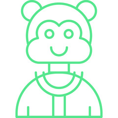 Monkey Performing icon single vector illustration