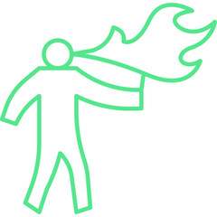 Spitting Fire icon single vector illustration