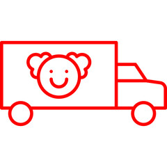 Circus Van icon single vector illustration
