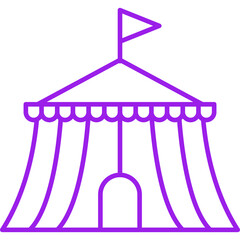 Circus Tent II icon single vector illustration
