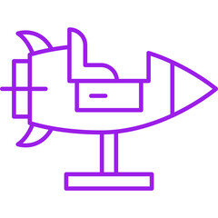 Rocket icon single vector illustration