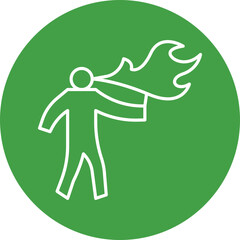 Obraz premium Spitting Fire icon single vector illustration