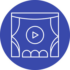 Theatre single vector illustration