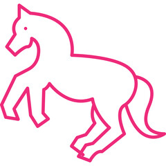 Horse Performing icon single vector illustration
