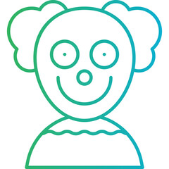 Clown icon single vector illustration