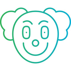 Clown Face icon single vector illustration