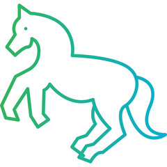 Horse Performing icon single vector illustration