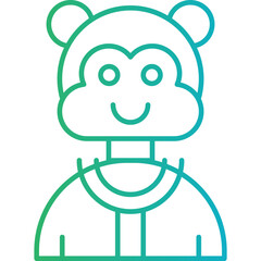 Monkey Performing icon single vector illustration
