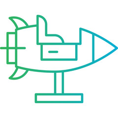 Rocket icon single vector illustration