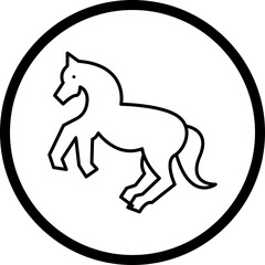 Horse Performing icon single vector illustration