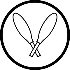 Sticks icon single vector illustration