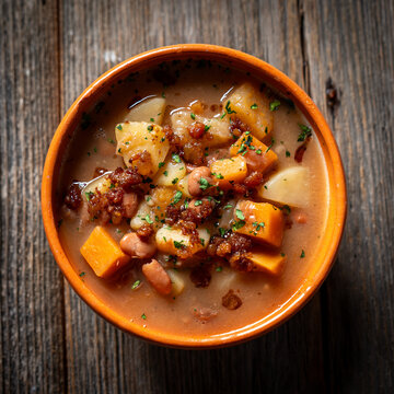 Traditional Slovenian Stew Trio with Kohlrabi, Potatoes, and Beans
