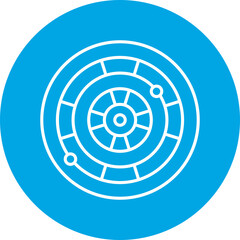 Dartboard icon single vector illustration