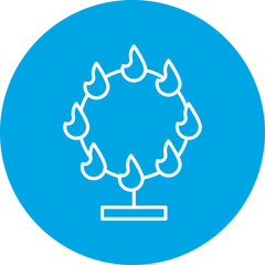 Fire Hoop icon single vector illustration