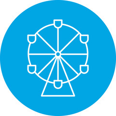 Ferris Wheel icon single vector illustration