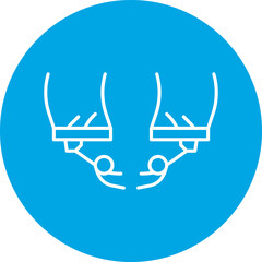 Two Persons Hanging icon single vector illustration