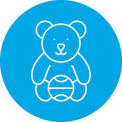 Bear Performing icon single vector illustration