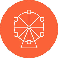 Ferris Wheel icon single vector illustration