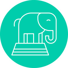 Elephant Performing icon single vector illustration